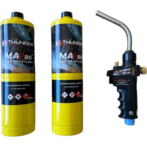 Maleta Profesional de Soldadura THUNDER  2 Cartuchos MAPPRO 400g  Kit Portátil para Fontanería y Reparaciones HVAC