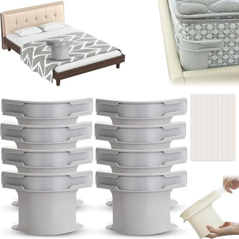 Attaches Universelles pour Drap de Lit - Fixation Housse de Matelas Anti-Dérapant, Sangle de Coin pour Toutes Tailles (Simple/Double/Roi), Maintien Solide des Draps - Heavy Duty (8, Gris) (1/5)