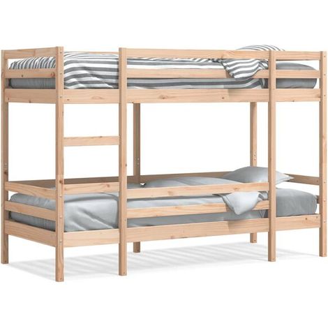 Lit superposé en pin massif 80x200cm (matelas non inclus) (1/5)