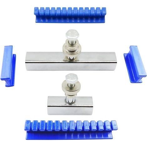 Kit d’outils de débosselage sans peinture pour voiture, sans peinture, kit d’outils de débosselage en nylon pour carrosserie automatique, lot de 6 onglets de colle bleue pour enlever les bosselures (1/5)