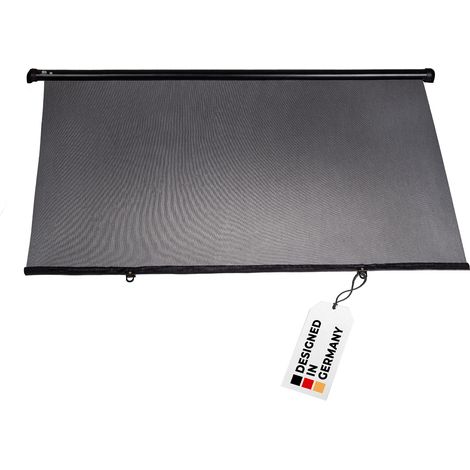 alca® Auto-Sonnenrollo 98 x 55cm 90 cm zum Anschrauben für Autofenster UV Schutz Sonnenblende Einhand-Einrollfunktion Sonnenschutz Auto Lkw Babys Kinder (1/5)