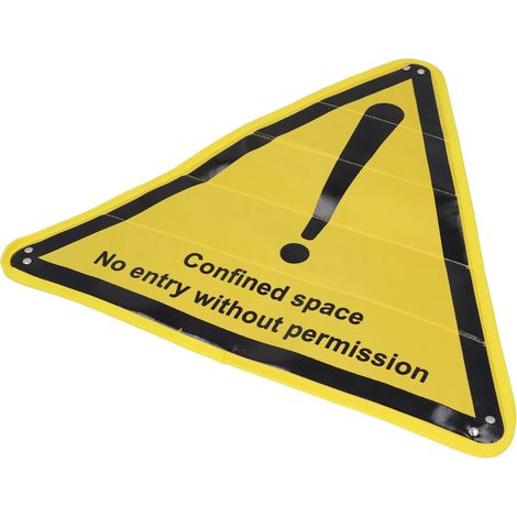 Panneau d'avertissement de consignation triangulaire en polyester pour zones dangereuses (1/5)