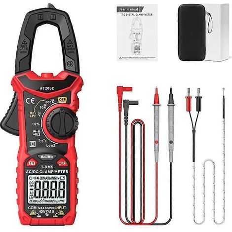 HT206D Hochleistungs-Zangenmessgerät für umfassende elektrische Diagnosen mit Tasche