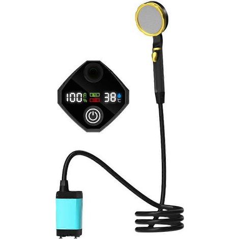 Pompe de douche portable rechargeable 7800 mAh, bleue (1/5)