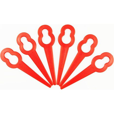 100pcs Lames en plastique rouge L76 12x7mm - Accessoires de remplacement pour coupe-bordures sans fil Einhell (1/5)