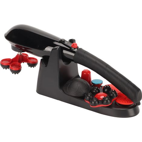 Masseur vibrant sans fil rechargeable à percussion et poignée longue pour le dos, 100-240 V (prise américaine). (1/5)