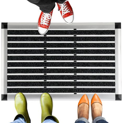 [JAMAIS UTILISÉ]en Aluminium - Tapis en Caoutchouc Tapis de Couloir - pour l’Intérieur & l’Extérieur - Porte d'entrée - Antidérapant & Résistant 1.5cm, 50cm, 80cm