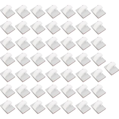 Selbstklebende Kabelbinder – 50er-Packung, Weiß – 5 mm breit, Ideal für Autokabel (1/5)