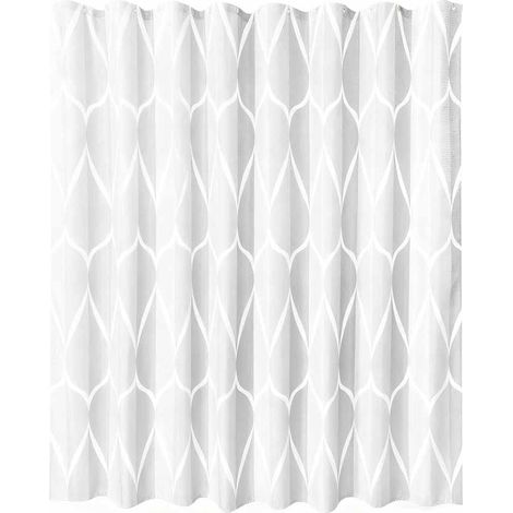 Rideau De Douche - Polyester 180x180 Cm - Motif Geometrique - Antimoisissure - Pour Baignoire Et Cabine De Douche - 1 Unite