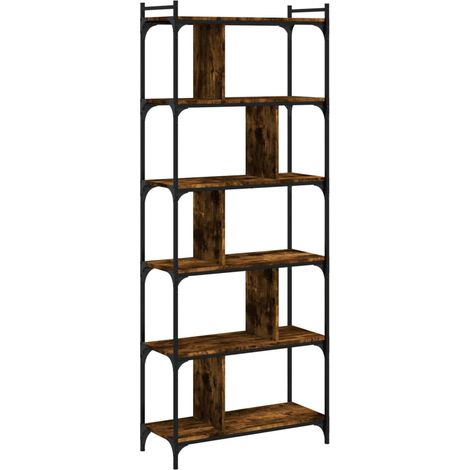 Maison Exclusive - Bücherregal 6 Böden Räuchereiche 76x32x192 cm