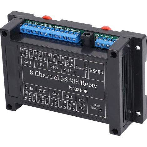 Module relais 8 canaux RS485 RTU avec télécommande, accessoire 12 V CC pour caméra domestique (1/5)