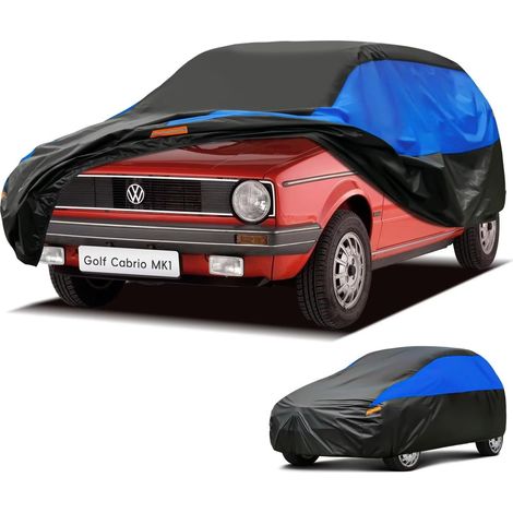 Bâche Voiture Exterieur Respirante, Compatible avec Golf Cabrio MK1(1974-1983) Housse de Protection Voiture Extérieur, Toutes Saisons Peuvent Tout Gérer Contre Pluie Soleil Poussière.,Taille pour Golf (1/5)