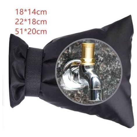 Ahlsen ExtéRieur Protection Robinet,Robinet de Jardin Housse, Épaisses Couverture Isotherme Thermique Anti-Gel/Neige/Pluie/Givre/Froid, pour Robinet de Jardin et Extérieur (1814cm)noir