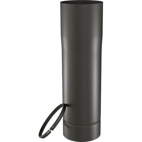 Tubo corredizo esmaltado negro mate TEN 348541 50cm D150mm con anilla
