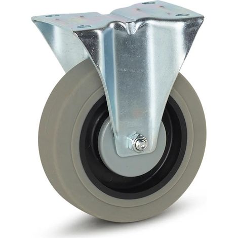 Roue fixe - MESO - Caoutchouc gris - 125mm - 180kg