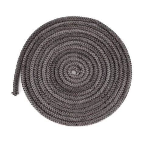 Cordon d'étanchéité, joint de remplacement pour porte de cheminée et de poêle, fibre de verre, gris foncé, 10 mm x 3 m (1/5)