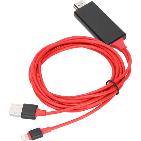 Câble moniteur 1080p vers interface multimédia haute définition, connecteur AV, adaptateur audio/vidéo AV, 2 m, pour iPhone 12