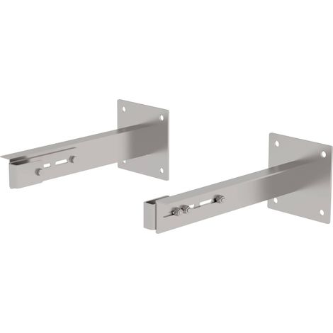 MUNK Sonderwandhalter Edelstahl Wandabstand 500-600mm 2 Stück