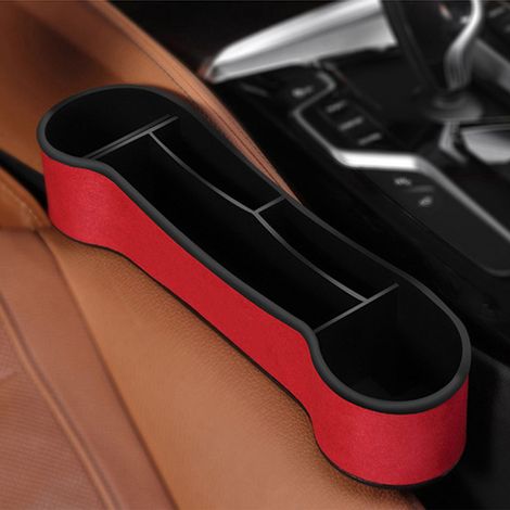 Aufbewahrungsbox für den Spalt zwischen Autositz und Sitz, Auto-Organizer mit Seitentasche, Innenraumzubehör für BMW 3er, X1, X2, X3, X5, rot, 1 Stück (1/5)