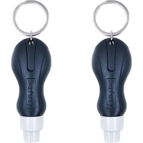 Lot de 2 brise-vitre de voiture, portable, outil multifonction 2 en 1, coupe-vitre et marteau brise-vitre pour terre et sous-marin (1/5)