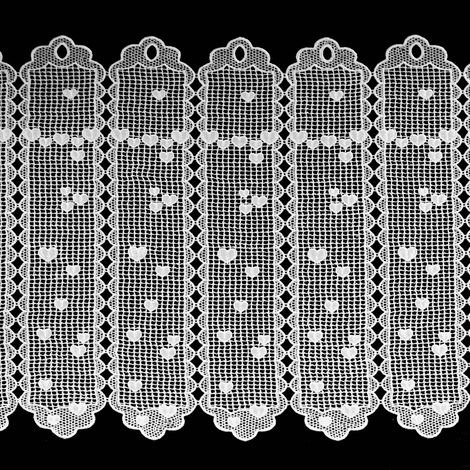 Brise bise en macramé au style romantique Blanc 60x90 cm