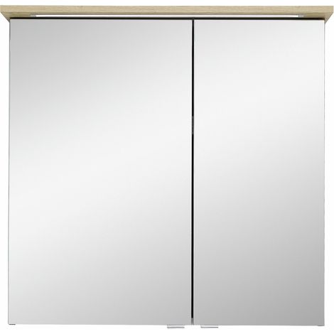 Pelipal Spiegelschrank Münster mit LED Beleuchtung eiche 72 x 71,6 cm (1/3)