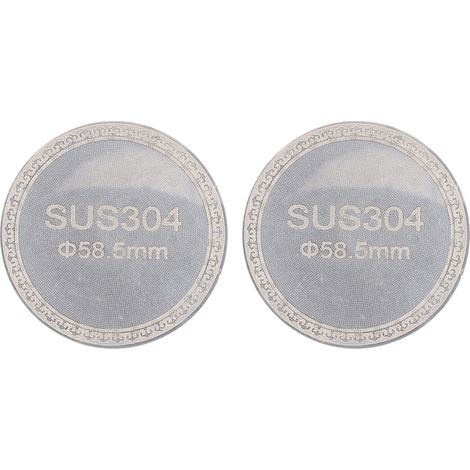 Filtro riutilizzabile a doppio strato in acciaio inox, spessore 1,2 mm, larghezza 304 mm, 2 pezzi, per cestello filtro da 58,5 mm / 2,3 pollici (1/5)