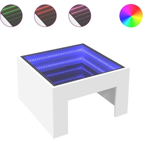 Maison Exclusive - Mesa de centro con Infinity LED blanco 50x50x3 (1/5)