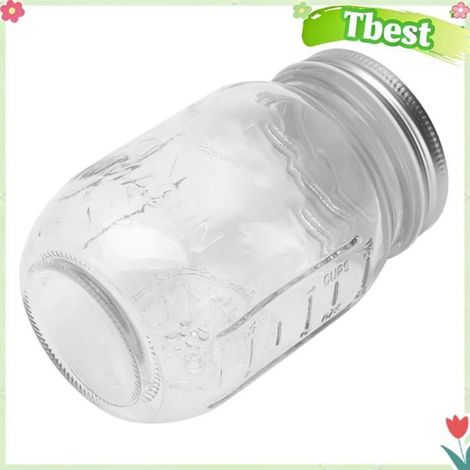 Tbest Pot de stockage Puche de Rangement en Verre avec Couvercle scellé pour Aliments Secs avec Confiture de Miel, table cuisine (1/5)