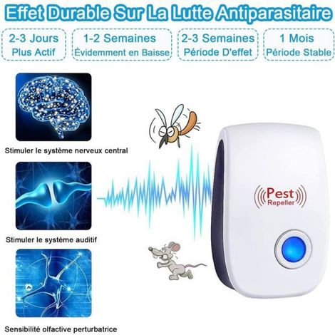 Répulsif Ultrason - - Anti-Rongeurs et Insectes - 6 pcs - Écologique - Facile à Utiliser (1/4)