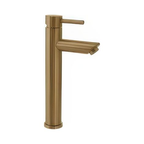 Miscelatore Lavabo Alto Gedy Garda Oro Opaco in Acciaio Inox AISI 304 con Bocca Fissa