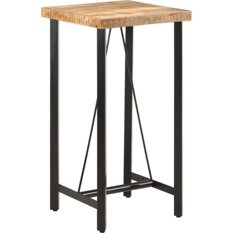 Bartisch 55x55x107 cm Massivholz Mango und Eisen