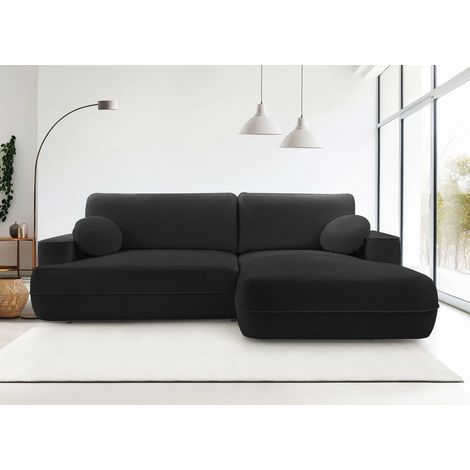 AX LIVING Ecksofa mit Schlaffunktion Peoni 267 cm elegantes Schwarz R