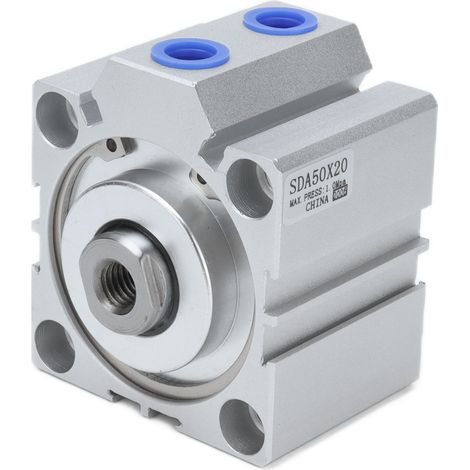 Mini-vérin pneumatique SDA50 X 20 en alliage d'aluminium, fin et compact, pour l'industrie (1/5)