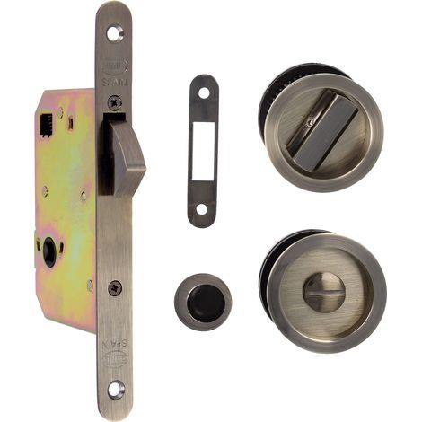 Kit Serrure Porte Coulissante, Cuir (1/5)