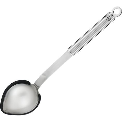 Cuillère à Portions, Louche avec Bord en Silicone et Manche Rond, Acier Inoxydable 18/10, Passe au Lave-Vaisselle (1/3)