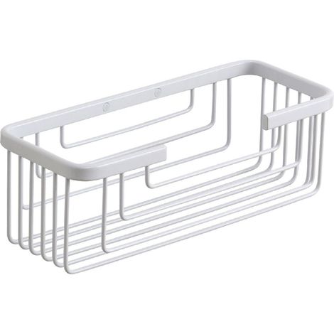 Portaobjetos Rectangular De Acero Blanco