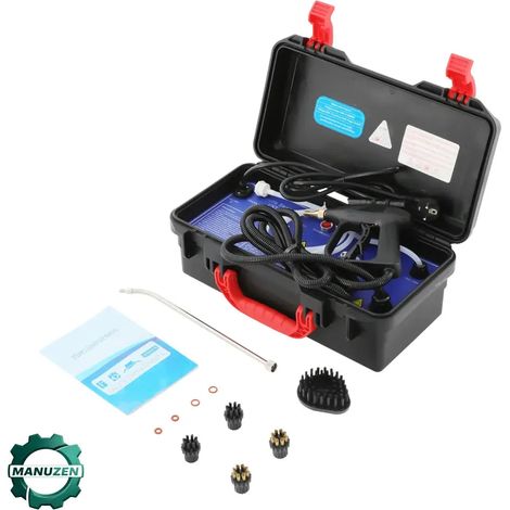 Manuzen - Nettoyeur vapeur portable 5 bar 3000 W – maison et voiture – Bleu (1/3)