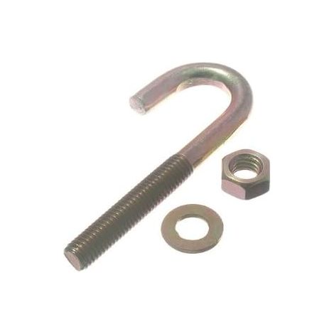 Lot de 24 boulons de fixation pour toiture M8 x 80 mm ZY plaqué zinc résistant à la rouille (1/2)