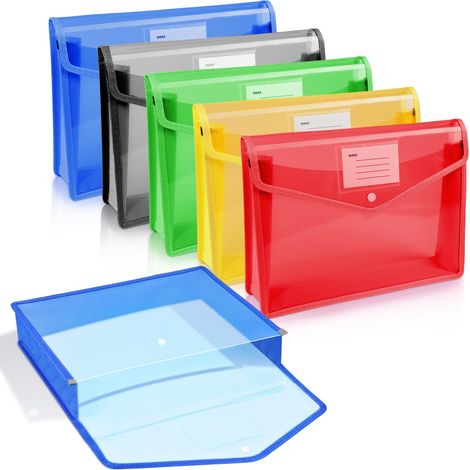 5 pochettes à documents 3D-tissu sergé-A4Horizontal -3325 mm (1/5)