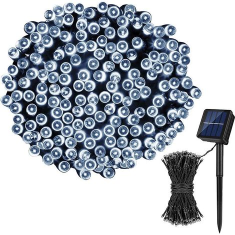 Solar Fairy Lights Outdoor,22M/72ft 200 LED Solar Powered Garden Lights Outside 8 Modes Waterproof Solar String Lights for Trees Patio Fence Wedding Party Christmas Decor (Cool White) [Energy Class A+ (1/5)