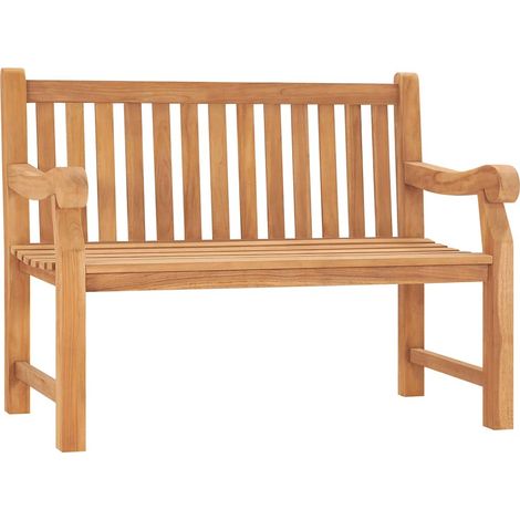 vidaXL Banc de jardin 114 cm bois de teck solide (1/5)