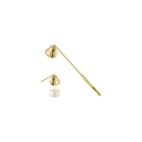 Spegnicandele dorato, spegnicandele con manico lungo, estintore per candele in acciaio inossidabile, estingue la fiamma in modo sicuro, ideale come regalo - Crezuo