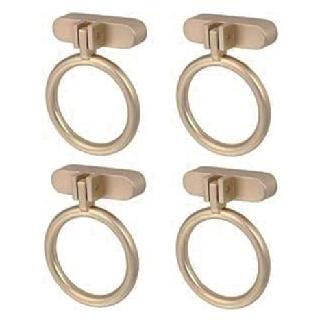 Lot de 4 boutons de tiroir en laiton or, poignées de porte de cuisine (1/4)
