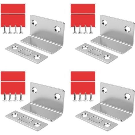 Set mit 4 Schranktürmagneten, selbstklebende Magnete für Schubladen, Magnetverschlüsse, geeignet für Küchen, Kleiderschränke, Schubladen, Türen und Fenster (4 x 1,6 cm) – 4 x 1,6 cm (1/5)