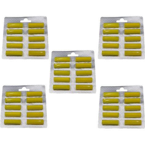vhbw 50x Bâtonnets parfumés pour aspirateur par ex. compatible avec AEG et de nombreuses marques - Désodorisant citron (1/2)