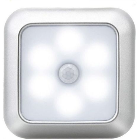 Motion Sensor Light, Closet Light, 6 LED Night Light, Night Light for Stairs, Kitchen, Wardrobe (White Light, 3pcs) (1/4)