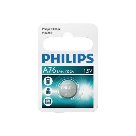 Batterie type LR44 Alcaline A76 Philips