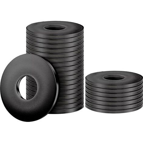 Rondelle Inox M8,25 Pièces Grand Rondelles Plates Acier Inoxydable A2 V2A Noir Joints Bague D'étanchéité Joint Torique pour Vis Et Boulons Filetés (1/5)