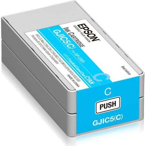 Cartuccia d'inchiostro Epson GJIC5(C) per ColorWorks C831 - Ciano, confezione da 10 pezzi (1/4)